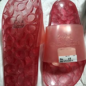 Coach Ulyssa Slides, Red, Size 8